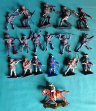 MIXED LOT OF OLD PLASTIC AMERICAN CIVIL WAR TYPE 1/32 SOLDIERS