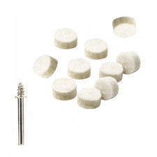 10pcs Wool Polishing Wheels 12.5mm and 25mm with Mandrels for Craft Work
