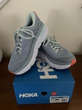 HOKA ONE ONE Bondi 7 Wide Womens Running Sneakers US Size 7 Blue Fog/BlueGlass
