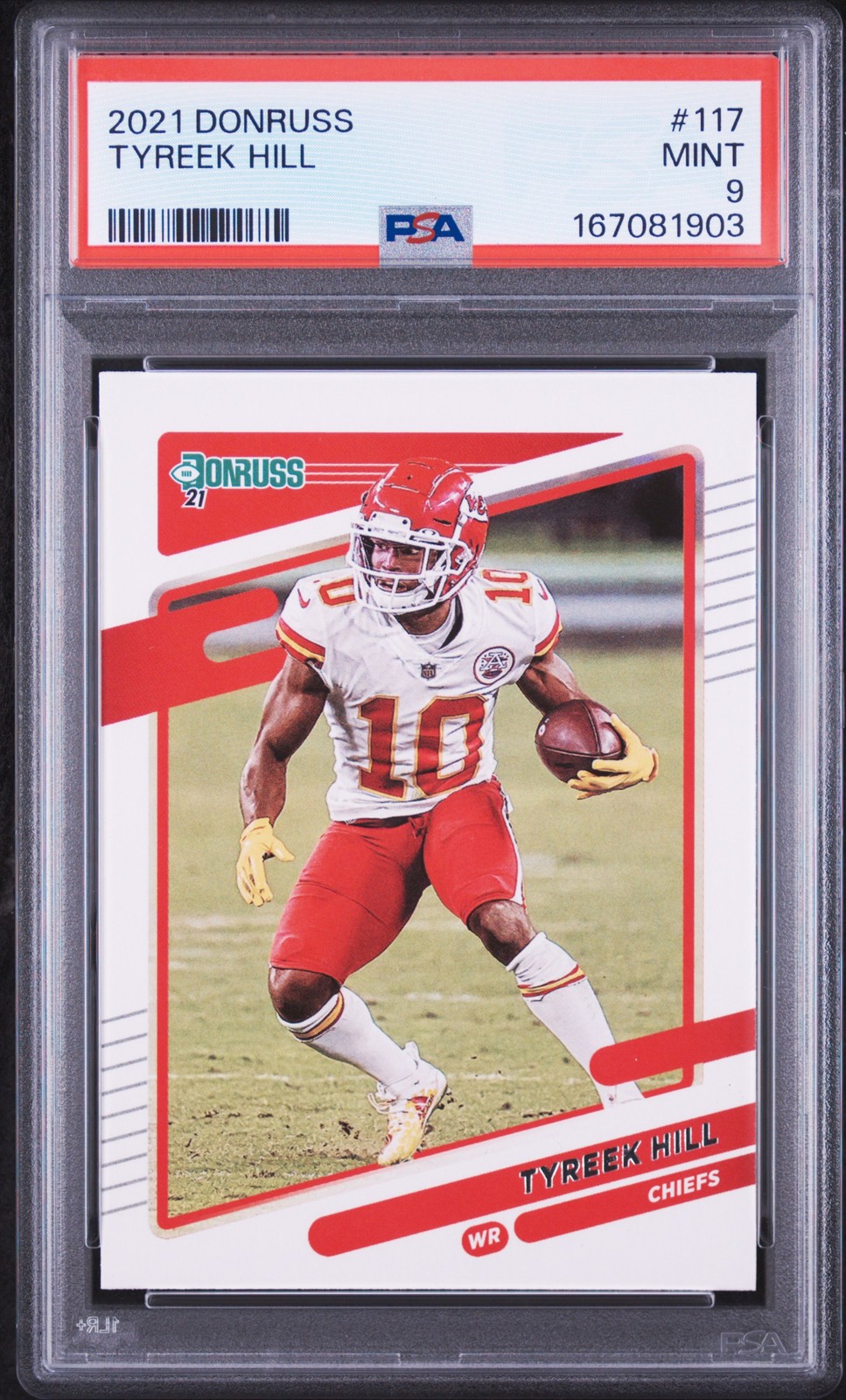 2021 PANINI DONRUSS #117 TYREEK HILL PSA 9