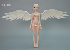 BJD 1/4 Doll Girl Wing Bare Face make up Eyes Resin Figures Toy Gifts