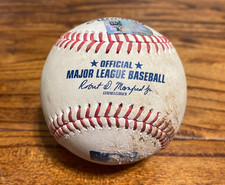 A's vs Giants Game Used Baseball 7/30/2024 Scott Alexander to David Villar MLB