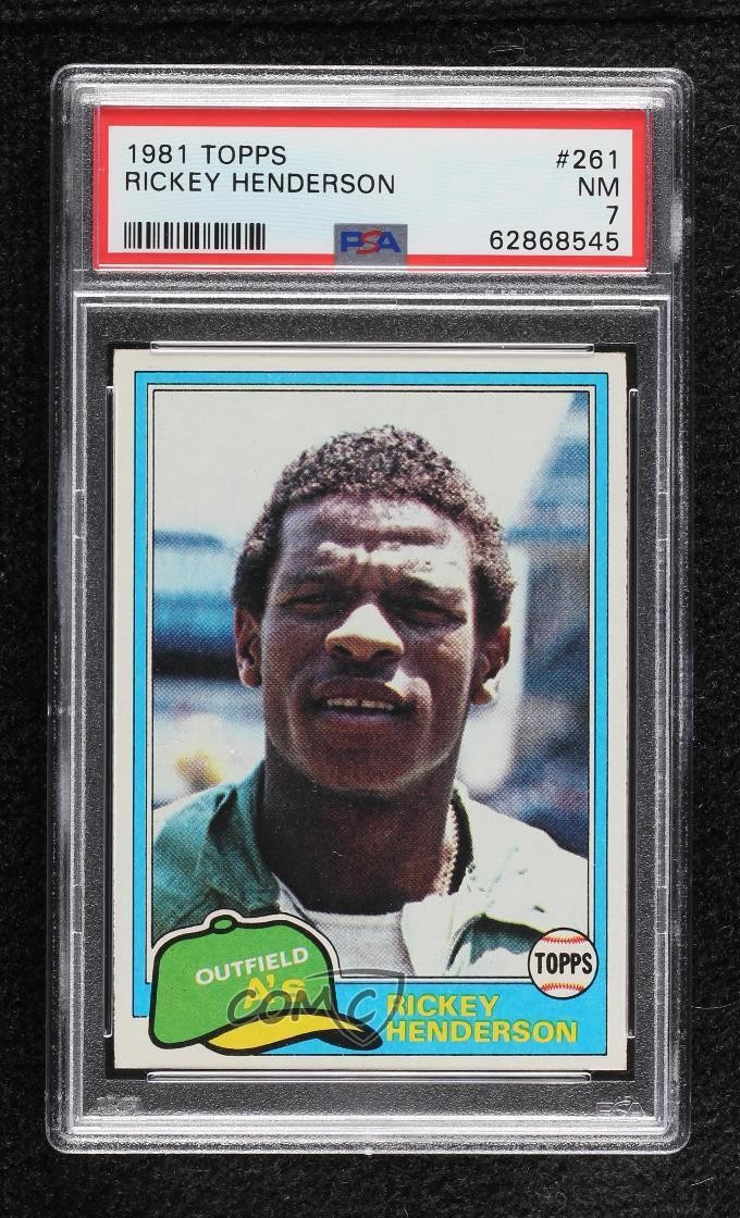 1981 Topps Rickey Henderson #261 PSA 7 HOF 1g3