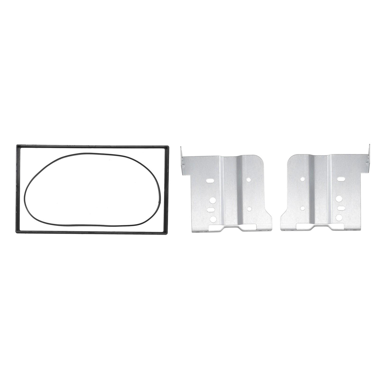 2Din Stereo Radio Fascia DVD Audio Navigation Panel Frame Gray For