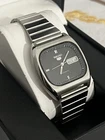 Seiko 5 6319 8070 Black Square TV Dial Day Date Automatic Vintage Rare Watch