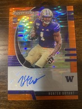 2020 Prizm HUNTER BRYANT RC SP Orange Auto /20 UW Lions Huskies