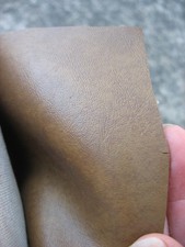NOS Leather Brown vinyl auto upholstery fabric 30" x 54" 9