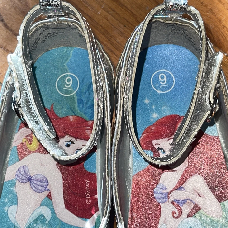 The Disney store Ariel Little mermaid Shoes Heels Size 9 Metallic glitter shell - Image 3 of 4