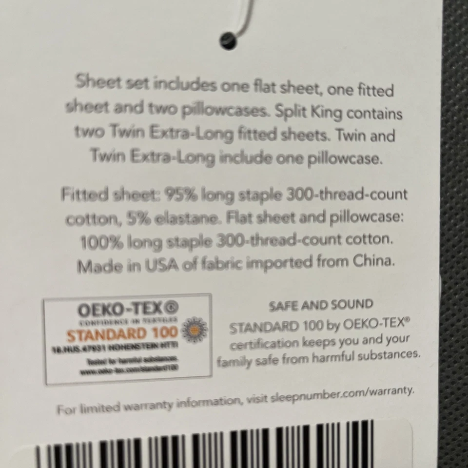 Sleep Number  Split King Sheet Set In Plum NEW 425066 - Image 3 of 3