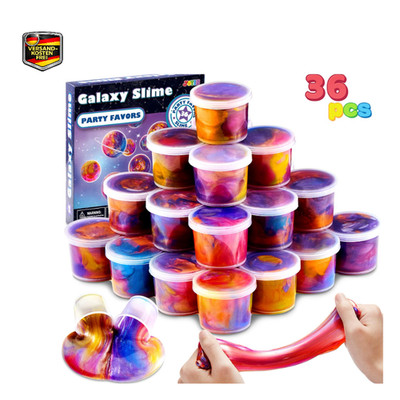 JOYIN Schleimset 36 Stück Galaxy Fluffy Schleim Kinder Party Favor