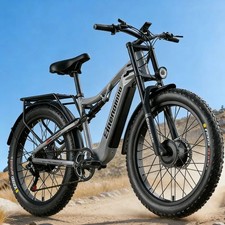 26" Dual Motor 2000W Electric Bike 48V 17.5Ah Fat Tire E-Bike for Adventures