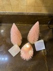 NEW Set Of 3 Glitter Bottle Brush Light Up Trees Pastel Pink Easter 8” — photo 3