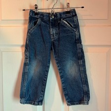 Wrangler Carpenter Jeans Toddler 3T Blue Denim Five Star Utility 7BCTHDW