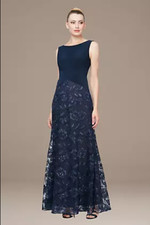 Alex Evenings Sleeveless Gown 12 Embroidered Lace Skirt 81171030 Mother Wedding
