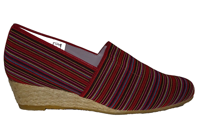 その他 yd SAS Shoes Becky Jute-Wrapped Wedge Slip On Stripe Red 6.5 M $210
