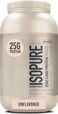 Nature's Best Isopure Whey Protein Isolate w/ Stevia 25g Unflavored 3LB New