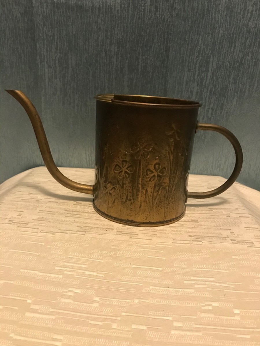 Vintage 1986 FTDA Brass Pitcher Water Can Garden Decor Nijhof