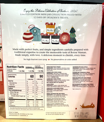 Bonne Maman Advent Calendar 2024 12 Mini Jams Spreads Christmas EXP 6/2025 - Picture 2 of 6