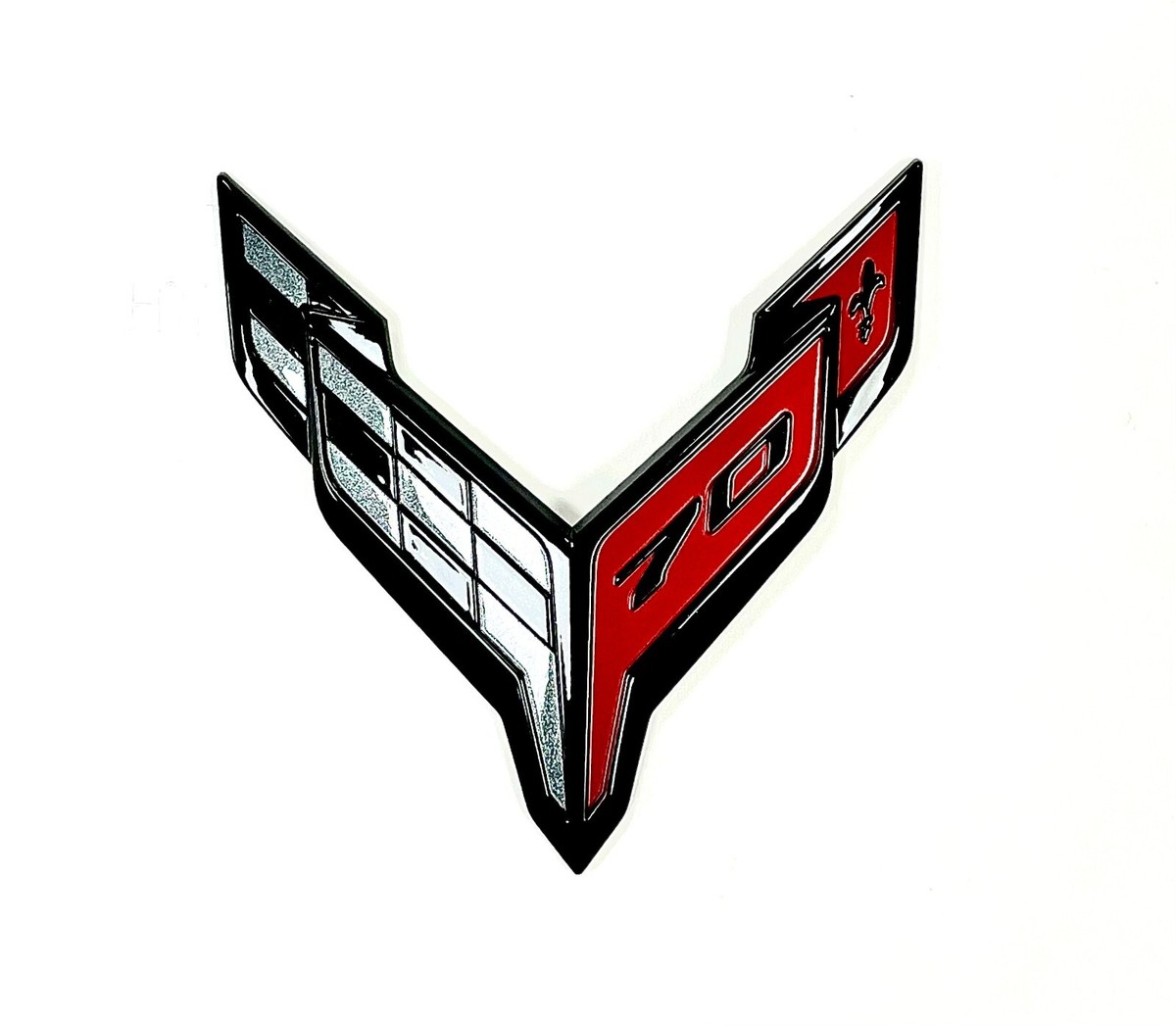 2023-24 Corvette C8 70th Anniversary Fascia Emblem 85580216 Carbon