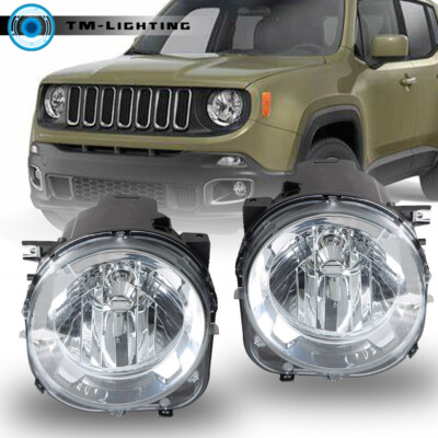 #ad Halogen Headlamps For 2015 2016 2017 18 Jeep Renegade Projector Headlights Pair $85.42