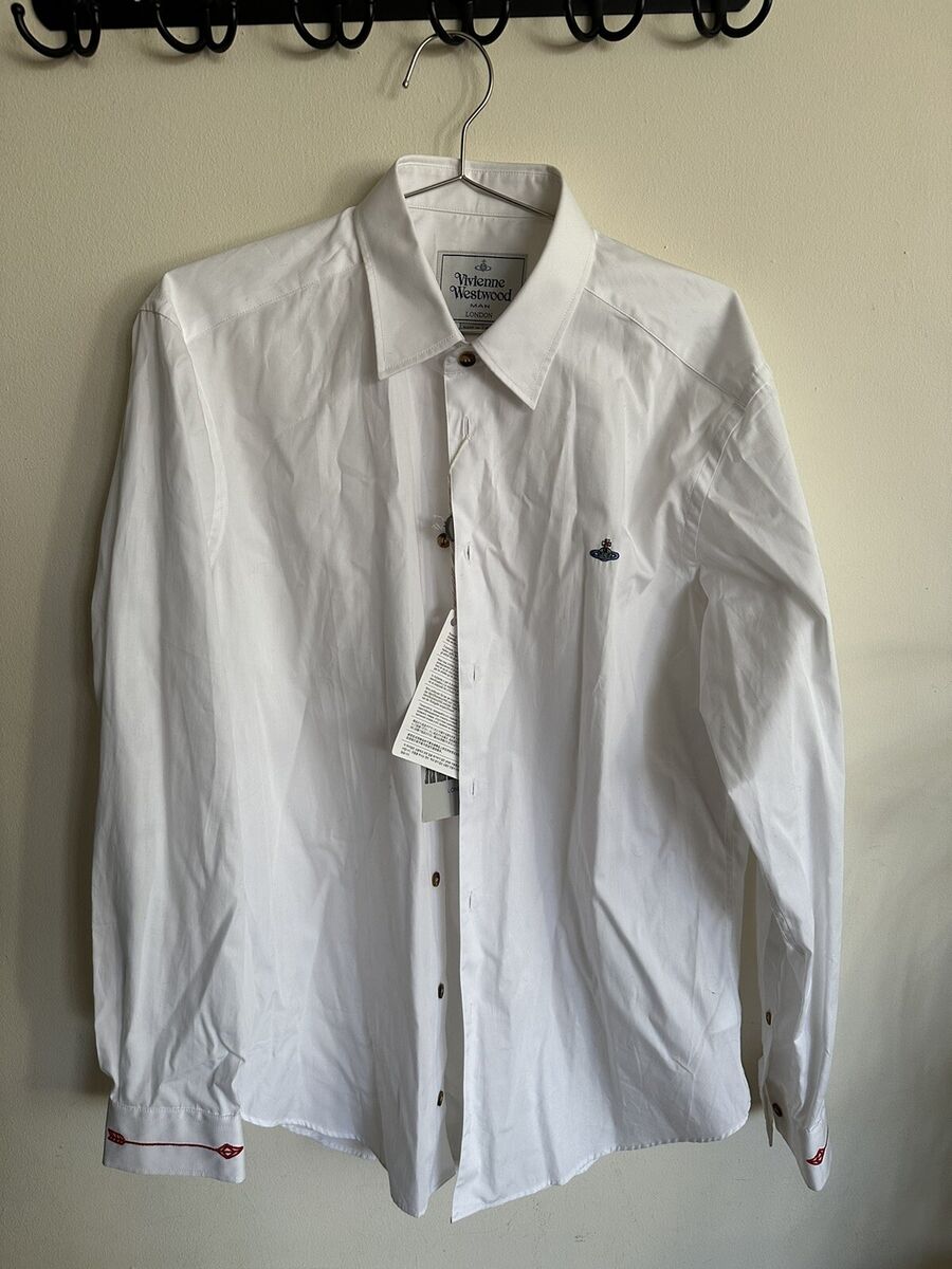 BNWT VIVIENNE WESTWOOD MAN LONDON Mens White Cotton Button BNWT VIVIENNE WESTWOOD MAN LONDON Mens White Cotton Button
