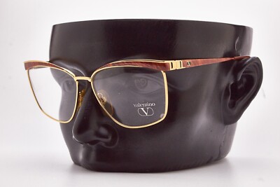 Valentino 329 Brillengestell Gold Schildkröte Butterfly 58mm Italien 1980s NOS