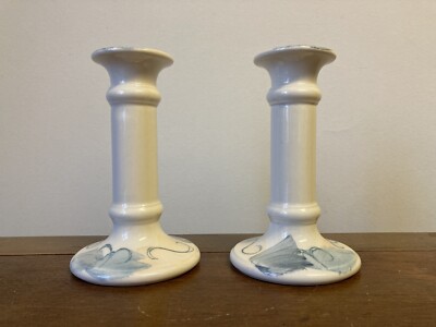 Vintage 1990er Jahre POOLE Keramik Leuchter im BELLINI Muster, 15,5 cm