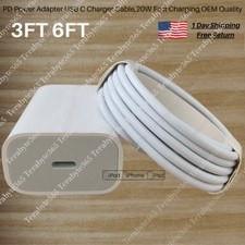 20W USB-C Fast Charger Power Adapter PD Cable For iPhone 14 13 12 11 XR XS iPad