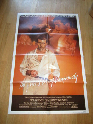 YEAR OF LIVING DANGEROUSLY original 1983 poster Mel Gibson Peter Weir ...