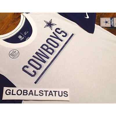 NIKE NFL DALLAS COWBOYS TRI-BLEND CHAMP 2.0 FOOTBALL SHIRT MEDIUM ( 809321-100 )