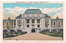 ANNAPOLIS MD Postcard U.S. NAVAL ACADEMY Bancroft Hall Dormitory MARYLAND c.1925