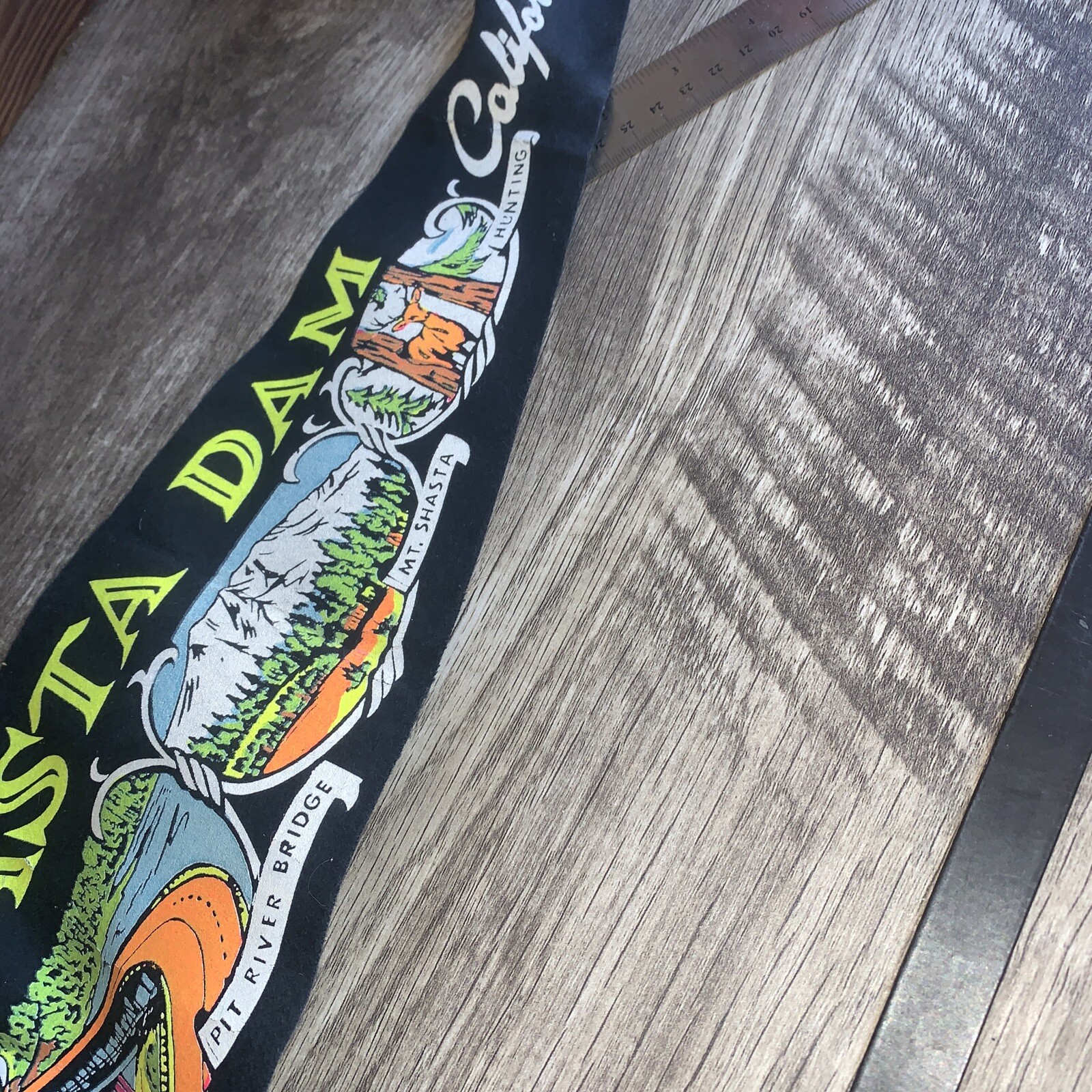 Vintage Pennant Felt Banner Shasta Dam California Mountain Shasta eBay