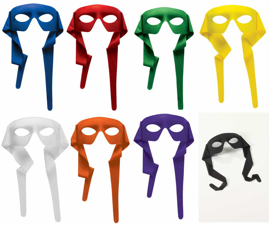 ADULT ZORRO BANDIT NINJA TURTLES SUPERHERO HERO MASK MARDI GRAS