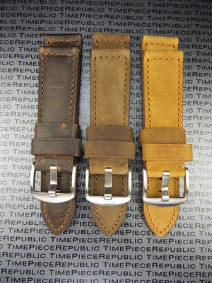24mm Lederarmband Brown Tang Assolutamente Uhr Band für Panerai Pam BKL Reg