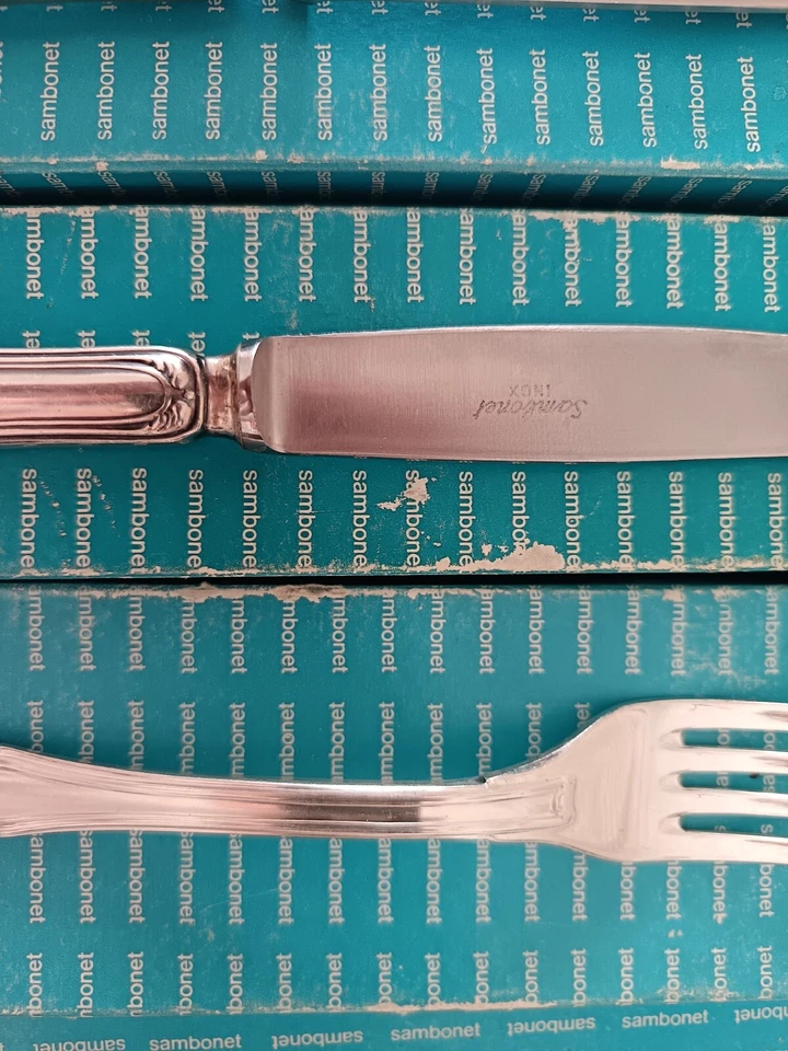 Servizio da tavola Sambonet argento per 12 persone. scatole originale 62 pcs - Immagine 4 di 4