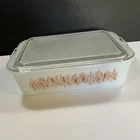 Proctor Silex Covered Refrigerator Dish Wheat Milk Glass Vintage READ #39