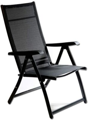 Heavy Duty Adjustable Reclining Folding Chair Outdoor Indoor Garden Pool