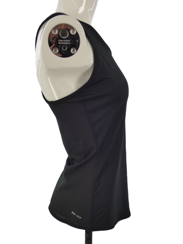 Nike Womens Tank Top Dri Fit Black Racer Back Mesh Swoosh Logo Tennis Yoga S - Picture 3 of 10