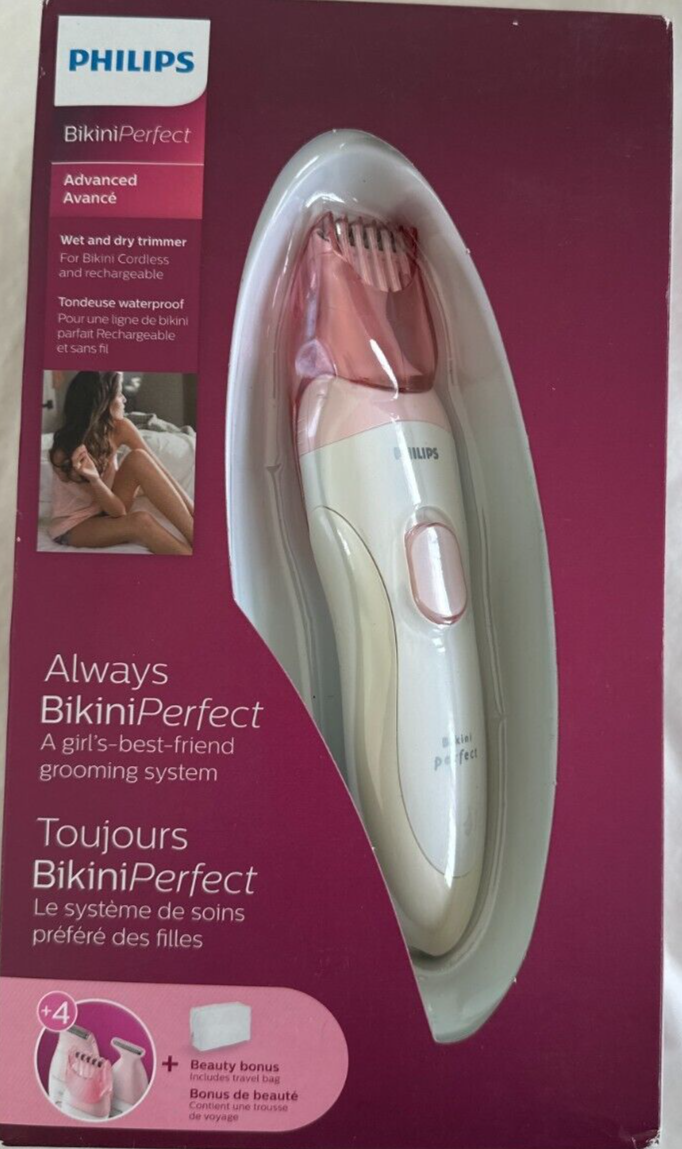 Philips Bikini Perfect Advanced Women's Bikini Hair Trimmer Pink
