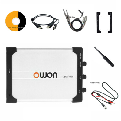 Owon Virtual PC Based USB Oscilloscope VDS1022I Isolated 2CH 25MHz 100MSa/s