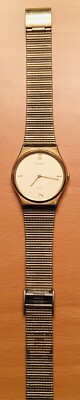 Pulsar Quartz Uhr Goldfarbe Uhrwerk Herrenarmbanduhr