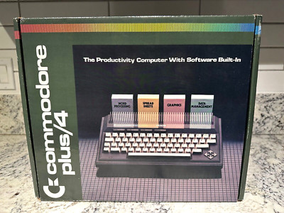 COMMODORE PLUS 4 Vintage 1984 Computer In Original Box w/ Cords & Manuals
