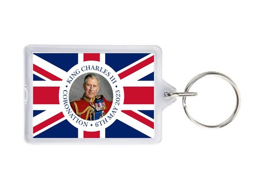 King Charles III Coronation Keyring Souvenir Union Jack Coat of Arms Emblem 3rd - Picture 5 of 10