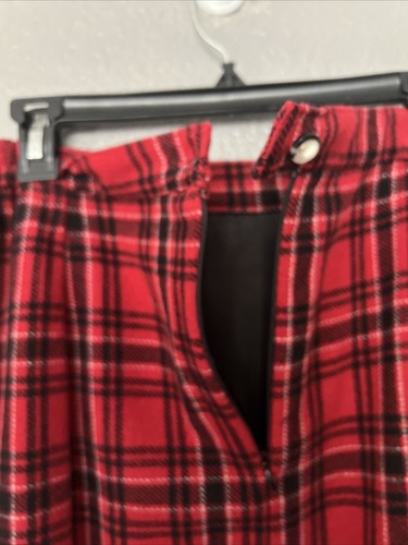VTG Karen Scott Maxi Skirt Sz 18 Red Plaid Wool Blend Academia 80's Warm - 第 5/11 張圖片