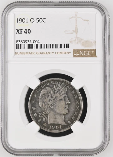 1901-O BARBER HALF DOLLAR ~ NICE BOLD PROBLEM FREE NGC XF 40 !