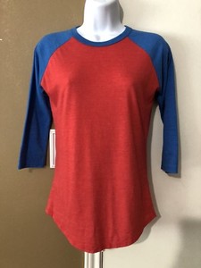red baseball tee womens