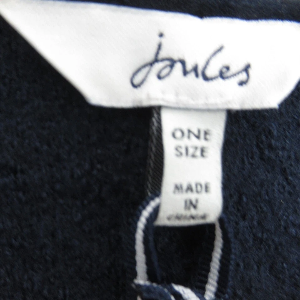 Capa poncho Joules tamanho único azul marinho mistura de lã feminina uso ao ar livre casual amada - Imagem 2 de 4