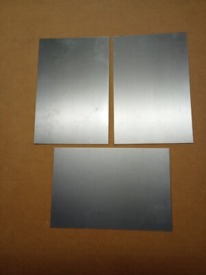 20 GAUGE STEEL SHEET METAL COLD ROLL 3 PIECES 0.036'' THICK 12'' LONG X 8'' WIDE