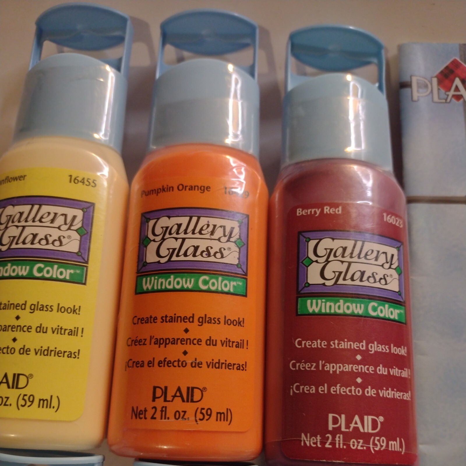 Plaid Super Window Clings And Lot Of 6 Gallery Glass Colors For Painting Windows