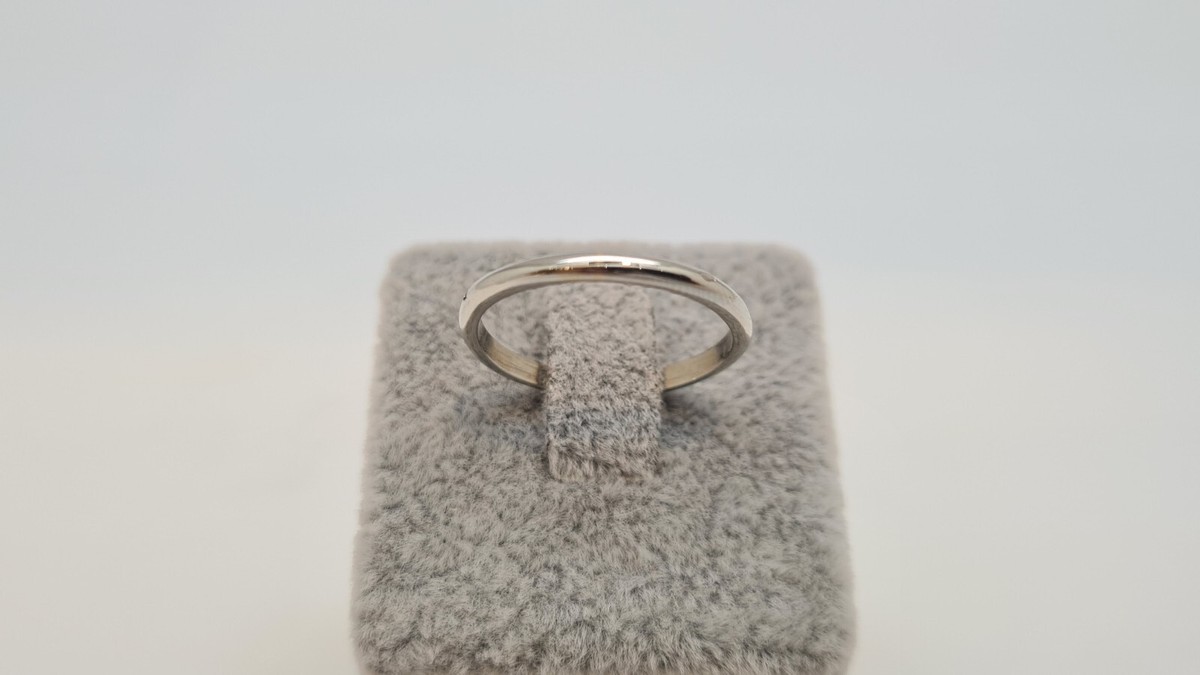 Alliance En Or Blanc 18 Carats - Taille 54 - Poids 1.89g - Occasion